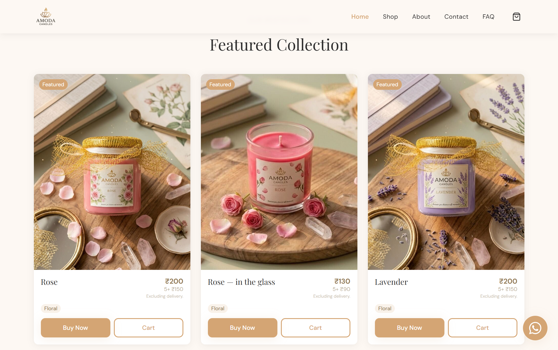 Amoda Candles Real Website