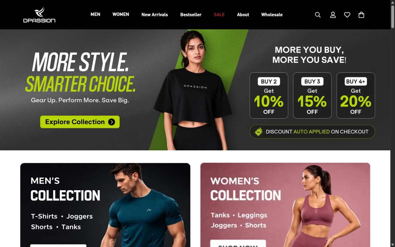 DPASSION® Activewear Real Website